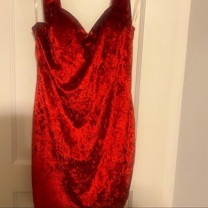 Clubwear Crushed Red Velvet Minidress Medium